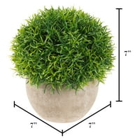 Изкуствена трева-7 Кръгла саксийна декоративна зеленина за вътрешна употреба от чиста градина