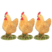 Жилищни пилешки статуи симулирани кокошки украшения смола кокошка фигурки