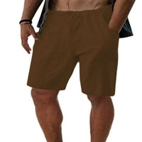 Cindysus Mens Lounge средна талия плажни дрехи Мъже непринудени мини панталони еластични талии тренировки Класически годни летни къси панталони
