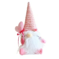 Jlong Valentines Day Gnome плюш - Handmade Scandinavian Tomte Elf Decations - Пълнени плюшени орнаменти - шведски tomte джудже фигурки на масата гноми декор подаръци подаръци