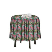 Елория Фламинго печатни кръгла маса кърпа устойчиви пере декоративна покривка за маса за хранене