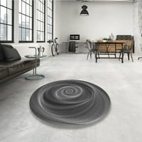 Ahgly Company Indoor Square Marketed Grey Area Rugs, 7 'квадрат